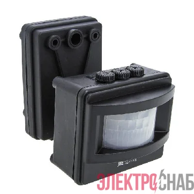 Датчик движения (ИК) MS-01 (ДД) на прожектор 1200Вт 120град. до 12м IP44 черн. EKF dd-ms-01-b