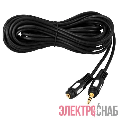 Шнур 3.5 Stereo Plug - 3.5 Stereo Jack 1.5м (GOLD) Rexant 17-4013