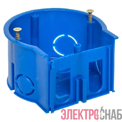 Коробка установочная КМТ-010-4005 сборная оконечная для твердых стен 71х45 с саморезами EKF plc-kmt-010-4005