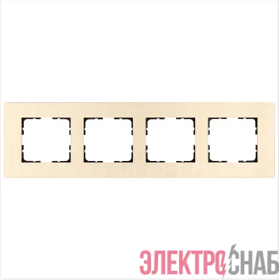 Рамка 4-м G-Metal метал. алюм. шампань Champagne Gold Jasmart G1004AG