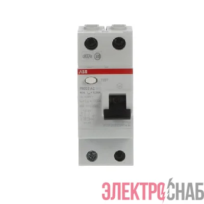 FH202 AC-40/0,03 Выключатель дифференциального тока 2-модульный EU 2CSF202002R1400 (замена для 2CSF202004R1400)