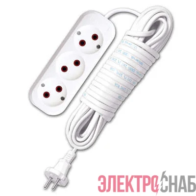 Удлинитель 3х10м без заземл. 6А IP20 У6-639 ШВВП 2х0.75 UNIVersal 9631936