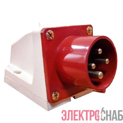 Вилка стационарная 524 32А 3P+PE 380В IP44 EKF ps-524-32-380