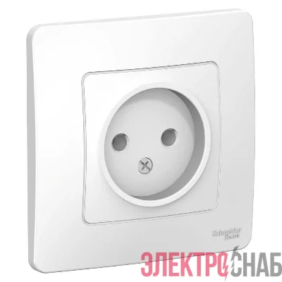 Розетка 1-м СП Blanca 16А IP20 250В без заземл. без защ. шторок бел. SE BLNRS000011