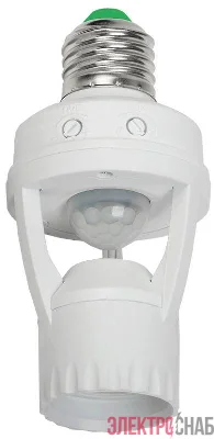 Датчик движения ДД 045 E27 60Вт угол обз. 360град. 6м IP20 бел. IEK LDD10-045-60-001