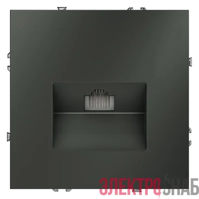Розетка компьютерная 1-м СП S70 RJ45 кат.6 механизм титан Voltum VLS060106