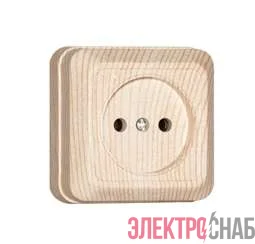 Розетка 1-м ОП Олимп 16А IP20 без заземл. сосна UNIVersal 5560896