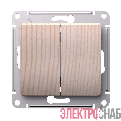 Выключатель 2-кл. Glossa сх.5 10АХ механизм сосна SE GSL001551