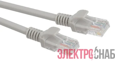 Патч корд U/UTP кат.5e CU PC-3U 3м сер. Эра Б0051412