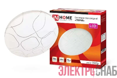 Светильник светодиодный DECO ГЛОРИЯ 36Вт 6500К 3240лм 230В 380х55мм IN HOME 4690612025117