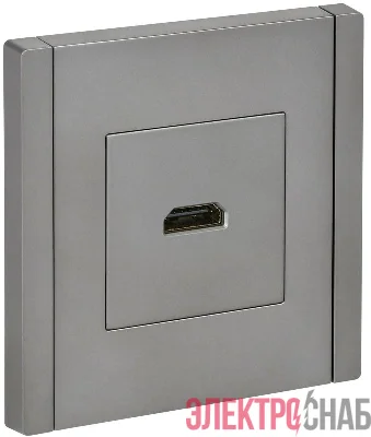 Розетка HDMI FORTE&PIANO FP540 сталь IEK FP-H10-K46