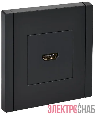 Розетка HDMI FORTE&PIANO FP140 черн. IEK FP-H10-K02