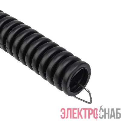 Труба гофрированная ПНД d20мм с протяжкой черн. (уп.100м) Rexant 28-0020-3