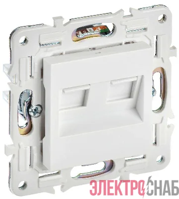 Розетка компьютерная двойн. RJ45 кат.6 SKANDY SK-K04W арктич. бел. IEK SK-K20-2-K01