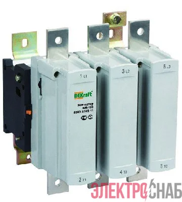 Контактор КМ-103 500А кат. 220В AC 1НО+1НЗ AC-3 DEKraft 22164DEK