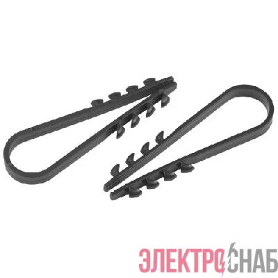 Дюбель-хомут 11-18мм для круглого кабеля NO-224-560 черн. (уп.10шт) Эра Б0066258