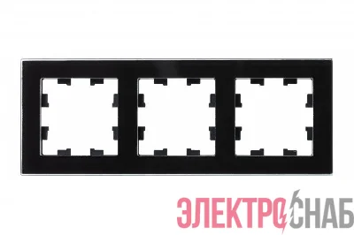 Рамка 3-м AtlasDesign Nature стекло черн. SE ATN321003