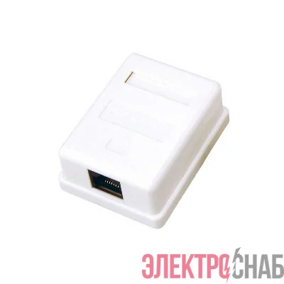 Розетка компьютерная 1-м ОП RJ45 CAT 5E бел. REXANT 03-0121