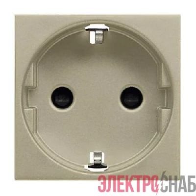 Механизм розетки Zenit 16А 250В защ. шторки с заземл. шампань ABB 2CLA228800N1901