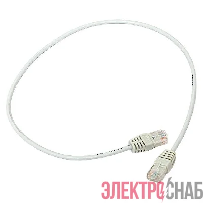 Патч-корд кат.5E UTP неэкранир. PVC 1Гбит/с 0.5м сер. TERACOM EKF TRC-5EUTP-PVC-05M-GY