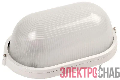 Светильник НПП 1201 100Вт E27 IP54 бел. овал IEK LNPP0-1201-1-100-K01