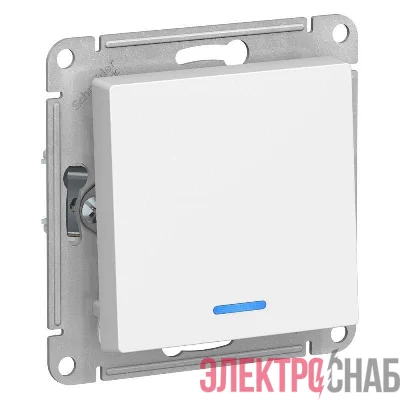 Выключатель 1-кл. СП AtlasDesign 10А IP20 (сх. 1а) 10AX с подсветкой механизм бел. SE ATN000113