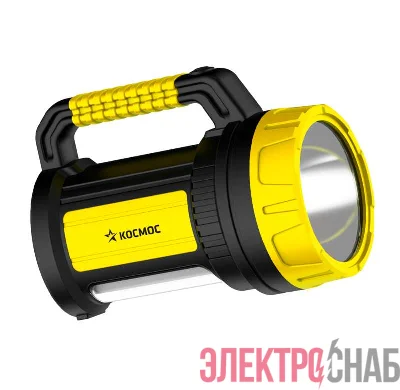 Фонарь аккумуляторный LED 5Вт 3 режима боков. панель 10Вт ЗУ 220/12В КОСМОС KOCAc2005W_Ex
