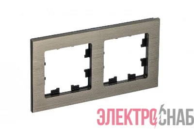 Рамка 2-м ATLASDESIGN NATURE металл латунь SchE ATN312202