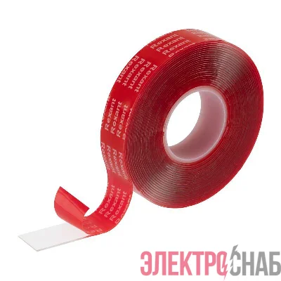 Лента клейкая двухсторонняя прозрачная на VHB акриловой основе 20ммх5м Rexant 09-6059