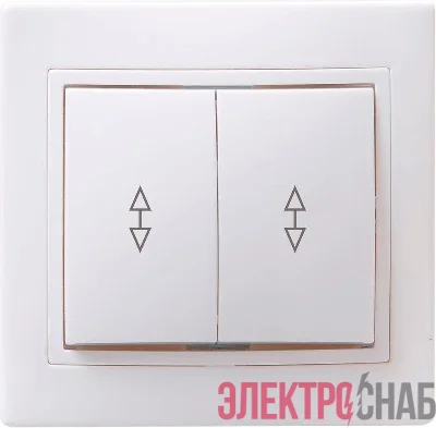 Переключатель проходной 2-кл. СП Кварта 10А IP20 ВСп10-2-0-КБ бел. IEK EVK22-K01-10-DM