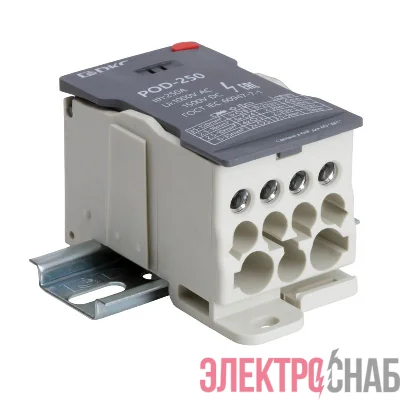 Блок распределительный винтовой зажим 1х120кв.мм 2х35кв.мм 5х16кв.мм 4х10кв.мм DKC POD-250