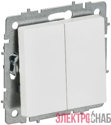 Выключатель 2-кл. СП BRITE ВС10-2-0-БрАБ 10А механизм арктич. бел. IEK BR-V20-0-10-K91