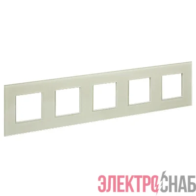 Рамка 5-м SKANDY SK-F25B стекло беж. IEK SK-M52-G-K10