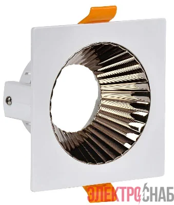 Светильник 4109 встраиваемый поворотный GU10 бел./шокол. пласт. IEK LT-UVB0-4109-GU10-1-K30