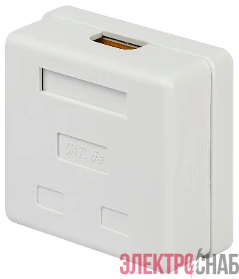 Розетка компьютерная 2-м RJ45 кат.5E неэкранир. Эра Б0056902
