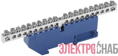 Шина нулевая на DIN-изол. Ni ШНИ-6х9-20-Д-С IEK YNN10-20-D-K07-N