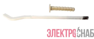 Кронштейн анкерный 7х180 сабельного типа с дюбелем (10х75) (100шт кор.) бел. VALFEX 402007180