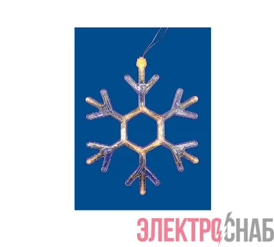 Фигура ULD-H1819-012/STA/3AAA WARM WHITE IP20 SNOWFLAKE Снежинка 3AAA (не в/к) 18х19см подвес 12 LED провод прозр. Uniel UL-00007251
