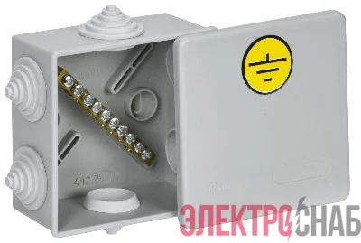 Коробка КУП КМ41360 85х85х40 IP44 6 вводов (7035) IEK UKO21-085-085-040-K41-44U