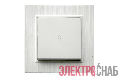 Выключатель проходной 1-клав. Karea LINE STAR жемчуж. Makel 86100005