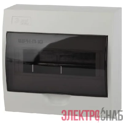 Бокс навесной ЩРН-П-10 10мод. IP41 пластик SIMPLE NO-box_simple-plastic_10_surface BOXS10 Эра Б0041524