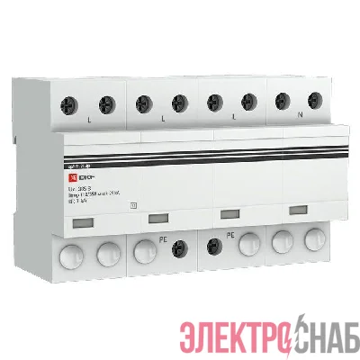 Устройство защиты от импульсных перенапряжений УЗИП Тип 1 Iimp 25кА (10/350мкс) 4P EKF spd-t1-25-4p