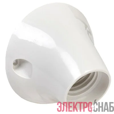 Патрон угловой Е27 пластик. бел. IEK EPP13-04-01-K01