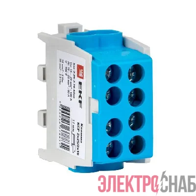 Клемма распределительная КСР с двойным винтом 2х25/2х16 син. PROxima EKF ksr-2.25-2.16-blue