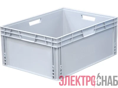 Ящик п/п 800х600х340 сплошной, усиленное дно, цв. серый SPK 8633 SPK 8633