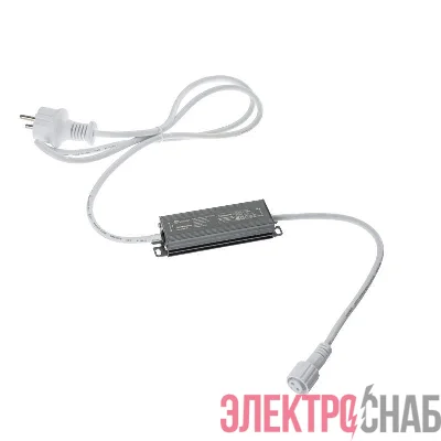 Трансформатор 230В - 24В 40Вт алюм. корпус провод бел. каучук Neon-Night 531-311