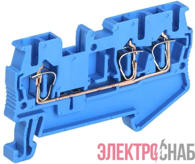 Клемма пружинная КПИ 3в-2.5 3 вывода 31А син. IEK YZN11-3-002-K07