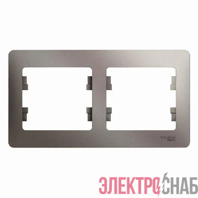 Рамка 2-м Glossa горизонт. платина SE GSL001202