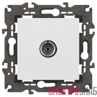 Розетка телевизионная одиночная TV Elegance 14-3101-01М матов. бел. Эра Б0065813