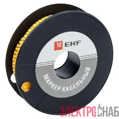 Маркер каб. 2.5кв.мм &quot;3&quot; (ЕС-1) (уп.1000шт) EKF plc-KM-2.5-3